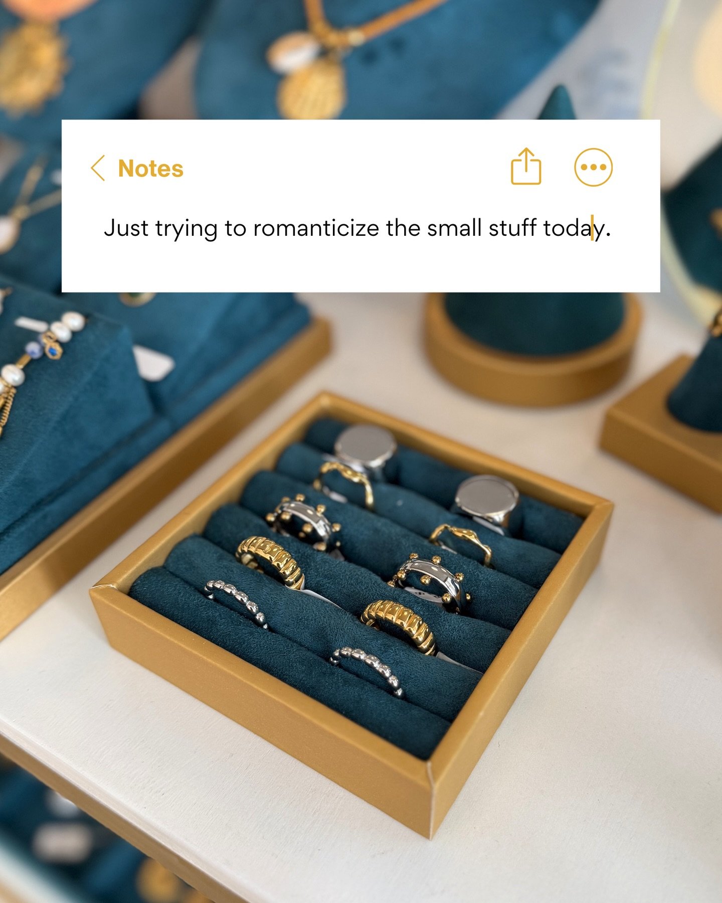 Charola de anillos en terciopelo teal